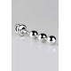 Chapelet anal 30mm, 3 boules en aluminium argenté - Plug Anal