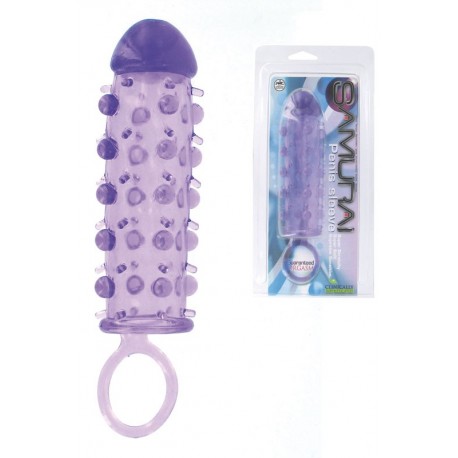 Gaine extensible à picots mauve