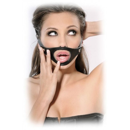 Muselière bâillon en cuir synthétique