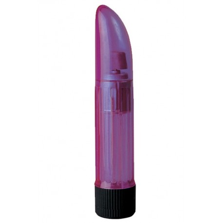 Mini vibromasseur transparent mauve