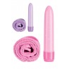 Vibromasseur et sa serviette éponge rose Yomi