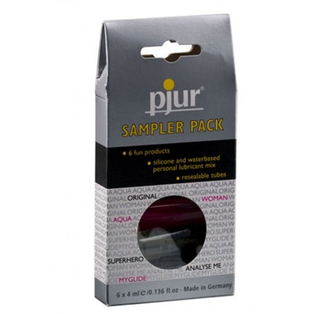 Pjur 6 échantillons réutilisables des best sellers - 4ml