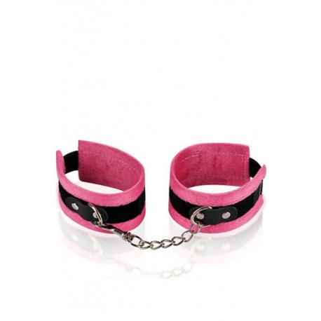 Menottes de poignets en fourrure rose