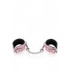 Menottes de poignets en cuir rose