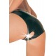 Culotte ouverte en latex noire
